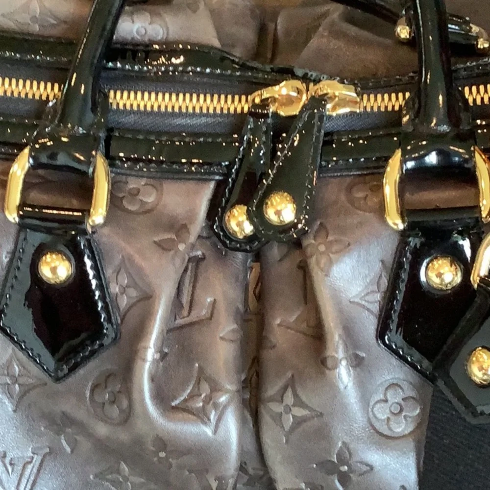 Louis Vuitton Dark Brown and Black Satchel - Picture 8 of 12